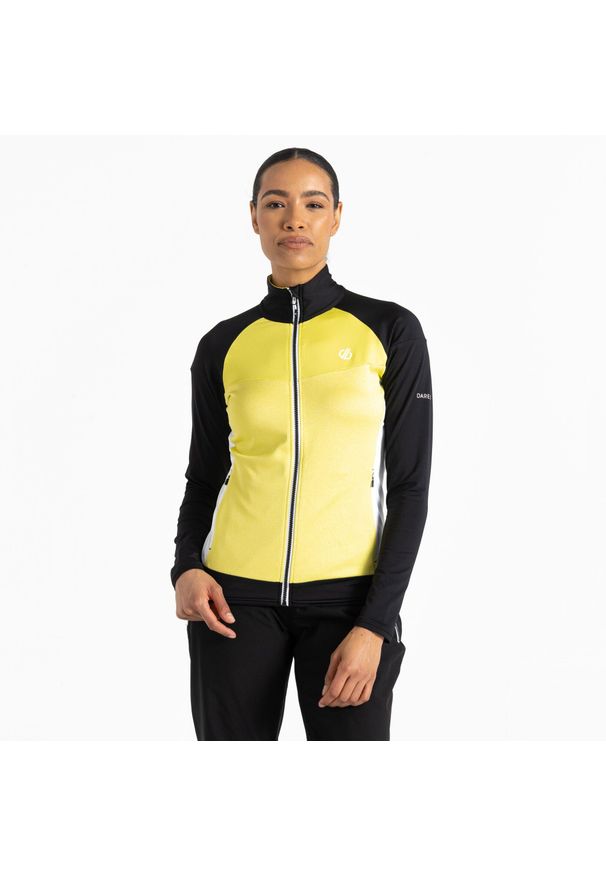 DARE 2B - Bluza turystyczna damska Elation II szybkoschnąca. Kolor: żółty. Materiał: polar. Sport: turystyka piesza