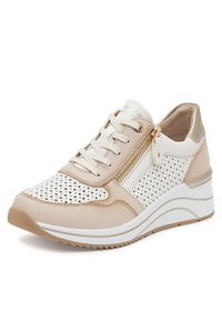 Remonte Sneakersy D0T14-81 Beżowy. Kolor: beżowy. Materiał: skóra #3