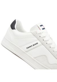 Tommy Jeans Sneakersy Tjm Leather Retro Cupsole EM0EM01414 Écru #4