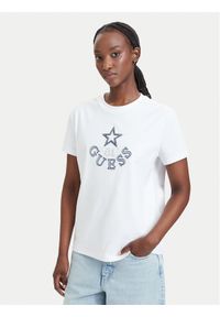 Guess T-Shirt V6YI04 K4268 Biały Regular Fit. Kolor: biały. Materiał: bawełna #1