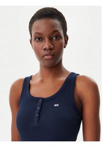 Tommy Jeans Sukienka codzienna DW0DW19477 Granatowy Slim Fit. Okazja: na co dzień. Kolor: niebieski. Materiał: bawełna. Typ sukienki: proste. Styl: casual
