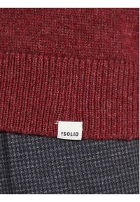 !SOLID - Solid Sweter Dylion 21107341 Bordowy Regular Fit. Kolor: czerwony. Materiał: wełna