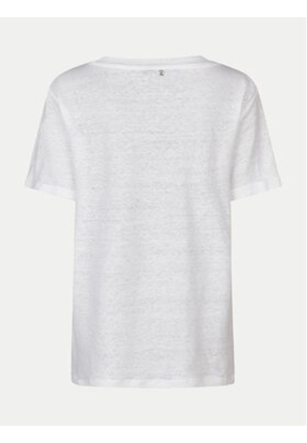 Marc Aurel T-Shirt 7551 7000 73730 Biały Regular Fit. Kolor: biały. Materiał: len