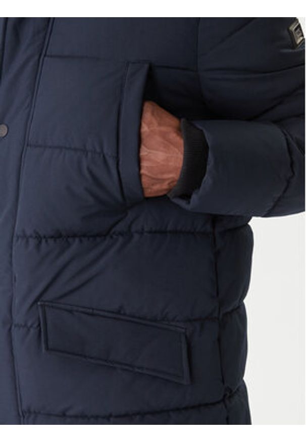 Karl Lagerfeld - KARL LAGERFELD Kurtka zimowa 505035 554586 Granatowy Regular Fit. Typ kołnierza: dekolt w karo. Kolor: niebieski. Materiał: syntetyk. Sezon: zima