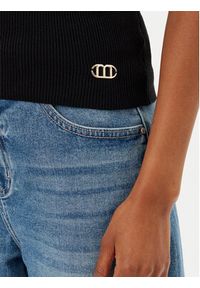 MET Sweter M10 288MG Czarny Regular Fit. Kolor: czarny. Materiał: wiskoza
