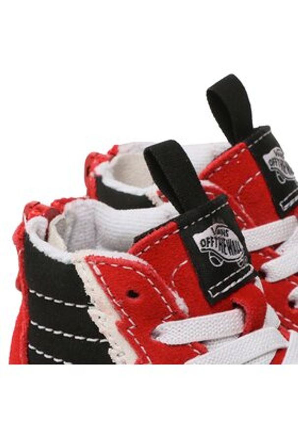 Vans Tenisówki Sk8-Hi Zip Bolt VN000BVKREB1 Czerwony. Kolor: czerwony. Materiał: materiał