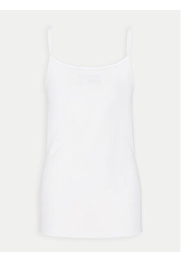 Triumph Top Feel Of Cotton 10224994 Biały Slim Fit. Kolor: biały. Materiał: bawełna