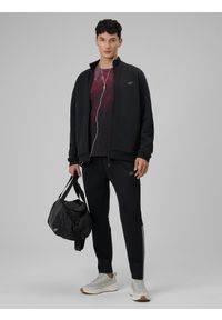 4f - 4F Spodnie treningowe szybkoschnące męskie - czarne XL. Kolor: czarny. Materiał: skóra. Sport: fitness #1