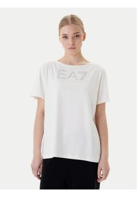 EA7 Emporio Armani T-Shirt 7W001098 AF14880 U1142 Biały Slim Fit. Kolor: biały. Materiał: bawełna #1