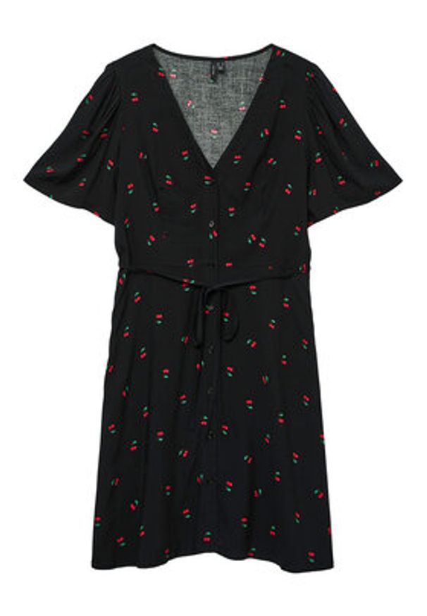 Vero Moda Sukienka letnia Alba 10292845 Czarny Regular Fit. Kolor: czarny. Materiał: wiskoza. Sezon: lato
