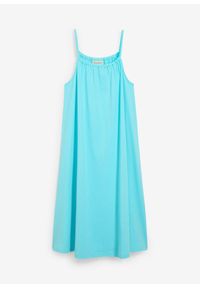 bonprix - Sukienka dżersejowa z czystej bawełny organicznej. Kolor: niebieski. Materiał: jersey, bawełna. Sezon: lato #1