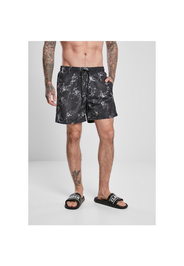 Spodenki kąpielowe Urban Classics pattern. Kolor: czarny, szary, wielokolorowy