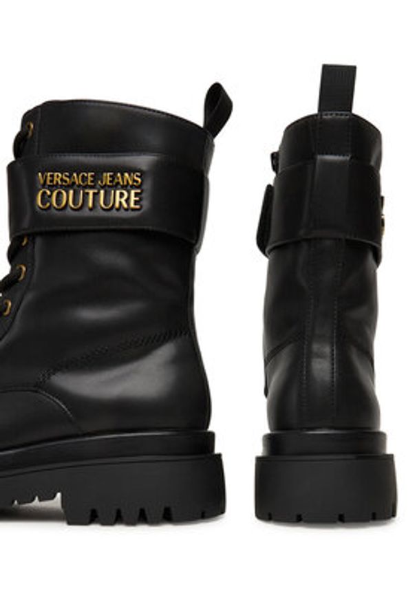 Versace Jeans Couture Trzewiki 79VA3S64 Czarny. Kolor: czarny. Materiał: skóra