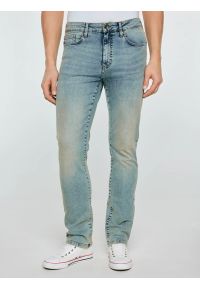 Big-Star - Jeansy męskie dopasowane niebieskie Terry High Waist 185. Okazja: na co dzień. Stan: podwyższony. Kolor: niebieski. Styl: casual, klasyczny #1