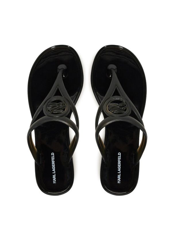 Karl Lagerfeld - KARL LAGERFELD Japonki Jelly Thong KL80007A Czarny. Kolor: czarny. Materiał: syntetyk