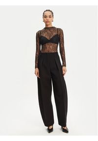 JACQUEMUS Spodnie materiałowe Le Pantalon Ovalo 24E241PA0791718 990 Czarny Regular Fit. Kolor: czarny. Materiał: syntetyk #5