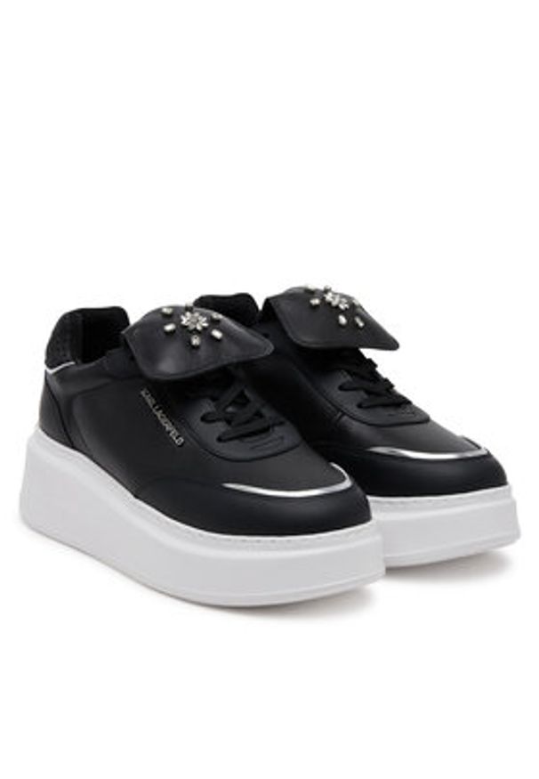 Karl Lagerfeld - KARL LAGERFELD Sneakersy KL63519 Czarny. Kolor: czarny. Materiał: skóra