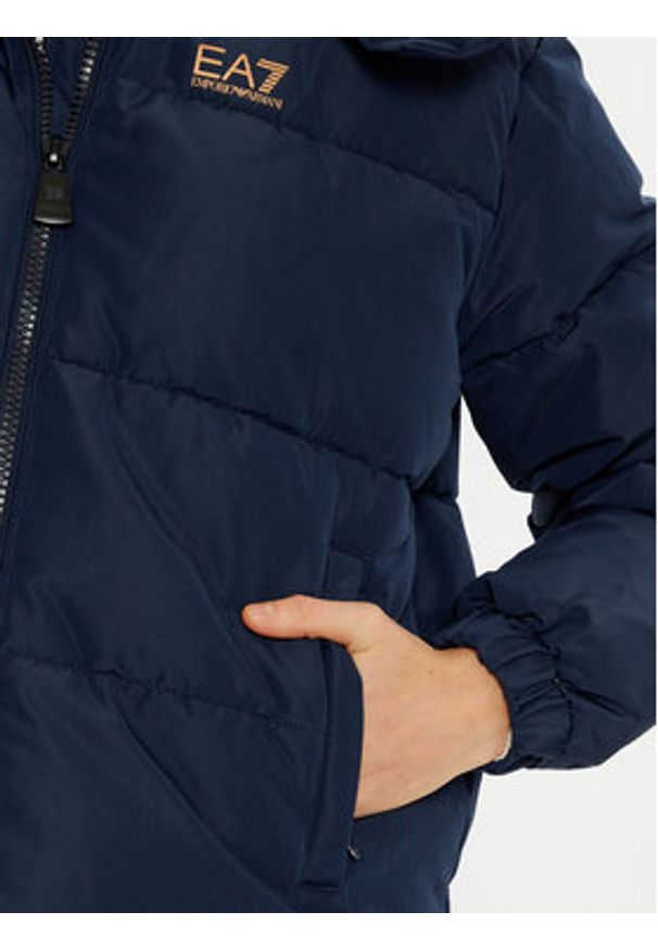 EA7 Emporio Armani Kurtka zimowa 6DTB09 TN8AZ 0562 Granatowy Regular Fit. Kolor: niebieski. Materiał: syntetyk. Sezon: zima