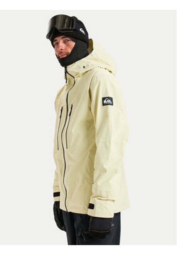 Quiksilver Kurtka snowboardowa Pro Path Stretch Goretex Jk EQYTJ03508 Żółty Modern Fit. Kolor: żółty. Materiał: syntetyk. Technologia: Gore-Tex. Sport: snowboard