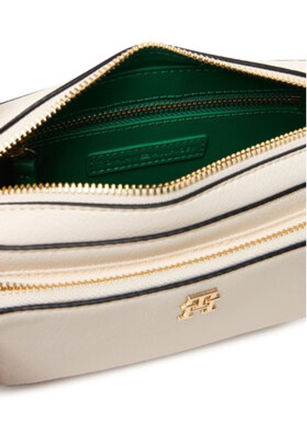 TOMMY HILFIGER - Tommy Hilfiger Torebka Th Icon Camera Bag AW0AW18120 Écru. Kolor: kremowy. Materiał: skórzane
