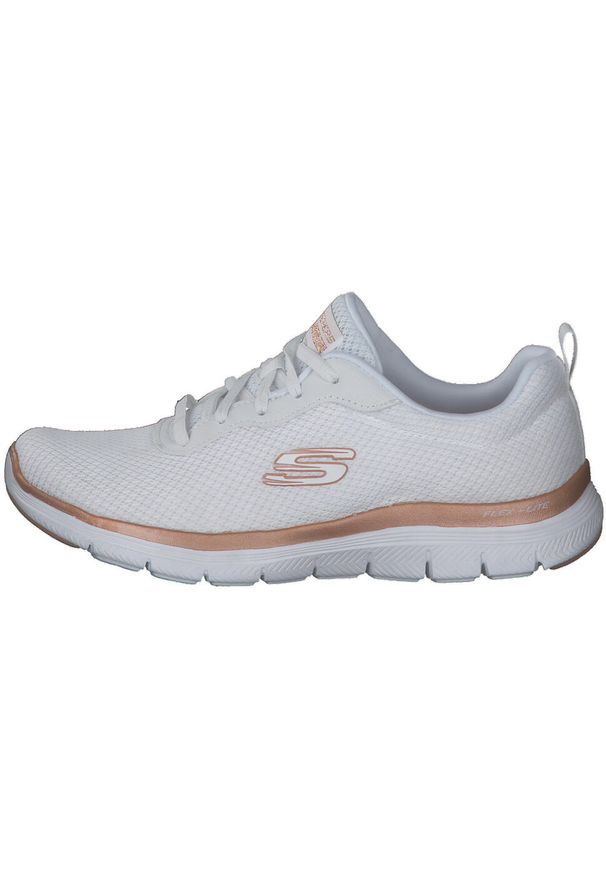 skechers - Buty do chodzenia damskie Skechers Flex Appeal 40. Kolor: biały, różowy, wielokolorowy. Materiał: mesh. Szerokość cholewki: normalna. Sport: turystyka piesza