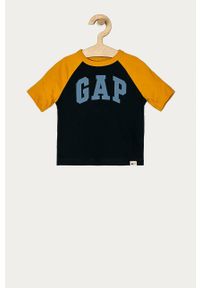 GAP - T-shirt dziecięcy 74-110 cm. Okazja: na co dzień. Kolor: niebieski. Materiał: materiał, dzianina. Długość rękawa: raglanowy rękaw. Wzór: nadruk. Styl: casual #1