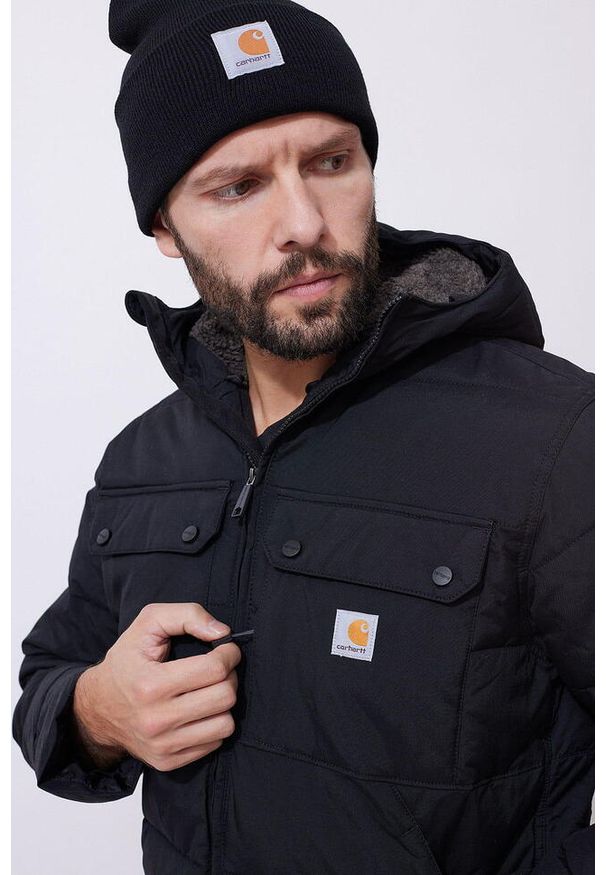 Kurtka zimowa męska Carhartt Montana puchowa. Kolor: czarny. Materiał: puch. Sezon: zima