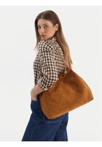 Tory Burch Torebka Fleming Suede 166064 Brązowy. Kolor: brązowy. Materiał: skórzane, zamszowe #1
