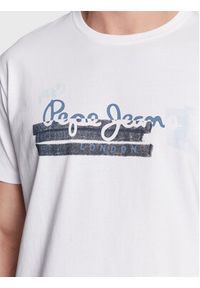 Pepe Jeans T-Shirt Rafa PM508673 Biały Regular Fit. Kolor: biały. Materiał: bawełna #5