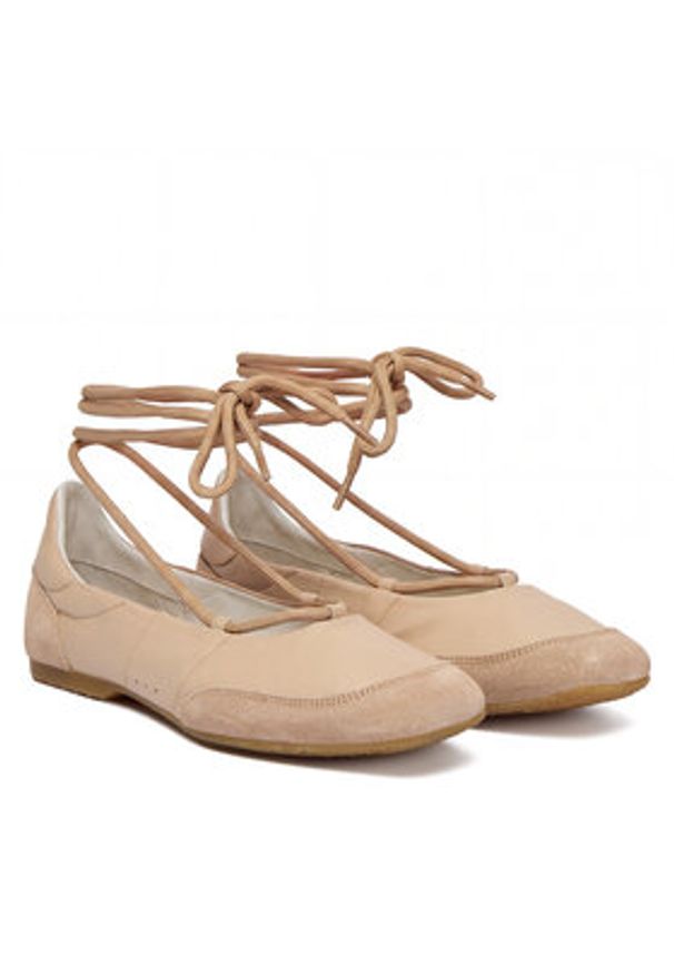 Patrizia Pepe Baleriny 8Z0123/L150-R874 Beżowy. Kolor: beżowy. Materiał: skóra