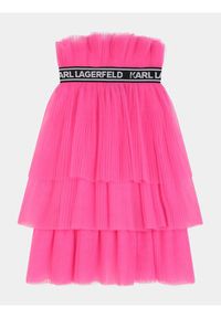 Karl Lagerfeld Kids Spódnica Z30093 S Różowy Regular Fit. Kolor: różowy. Materiał: syntetyk #4