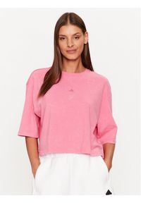 Adidas - adidas T-Shirt ALL SZN Fleece Washed IK4262 Różowy Loose Fit. Kolor: różowy. Materiał: bawełna #1