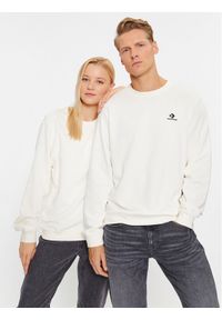 Converse Bluza Standard Fit Left Chest Star Chev Emb Crew Ft 10023861-A09 Écru Regular Fit. Materiał: bawełna