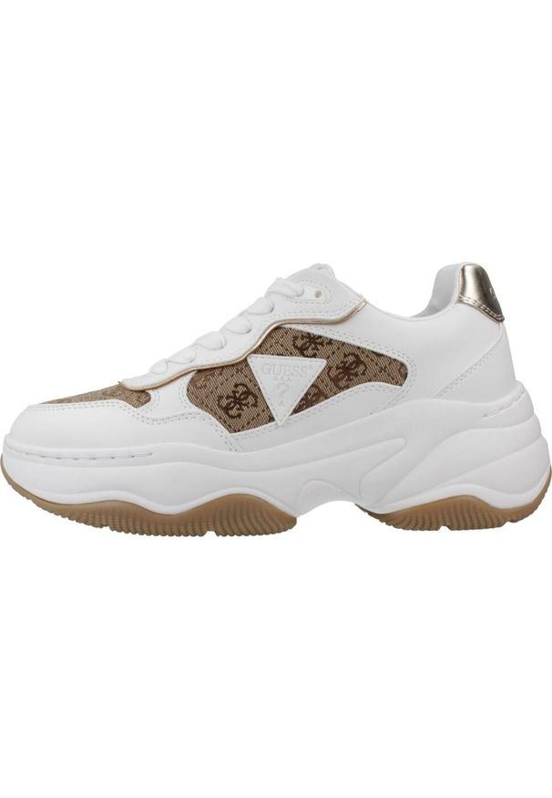 Guess - Kapcie GUESS FLTHP4 FAL12 Brązowy. Kolor: brązowy. Materiał: syntetyk, tkanina. Styl: sportowy