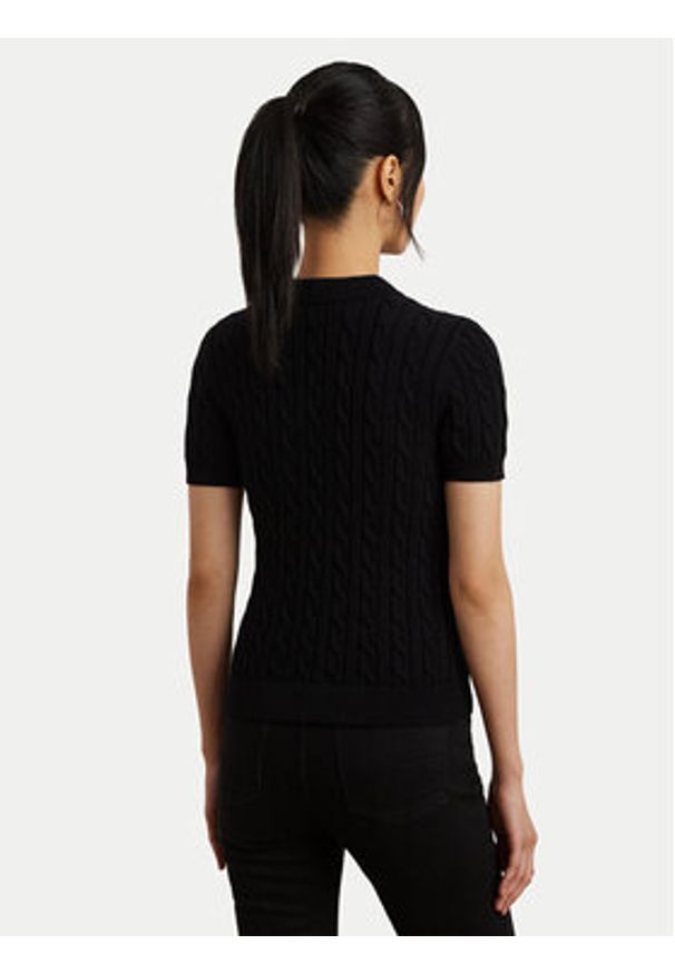 Lauren Ralph Lauren - LAUREN RALPH LAUREN Sweter 200932224003 Czarny Slim Fit. Kolor: czarny. Materiał: bawełna