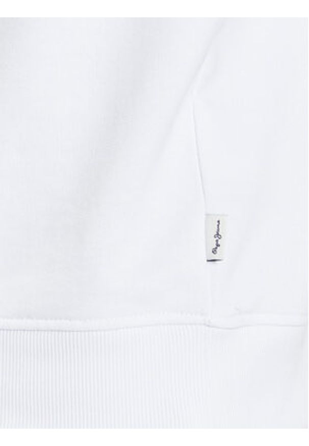 Pepe Jeans Bluza PM582479 Biały Regular Fit. Kolor: biały. Materiał: bawełna