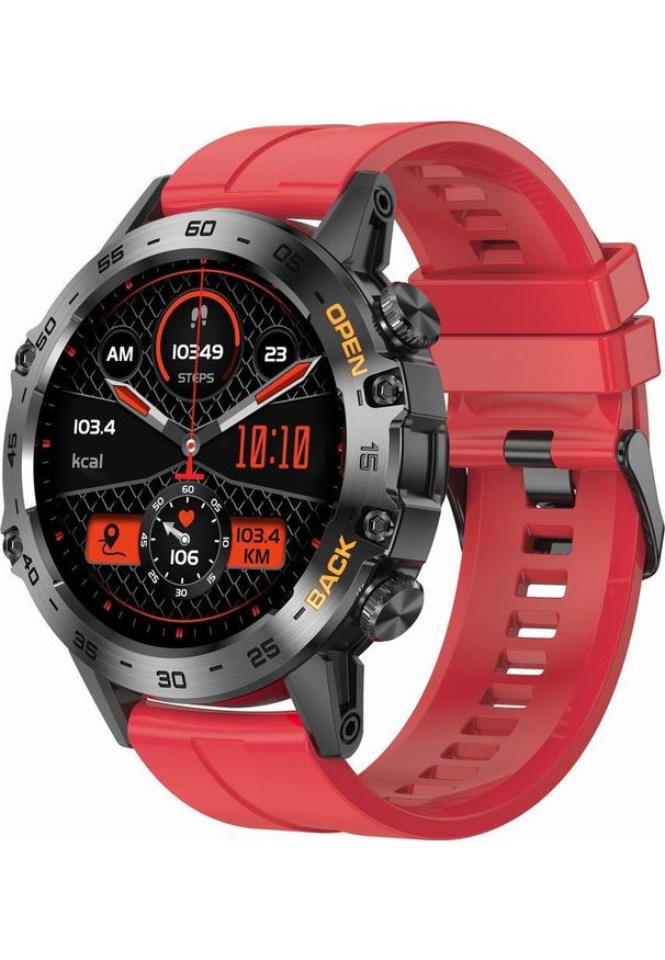 Smartwatch Gravity GT9 Czerwony. Rodzaj zegarka: smartwatch. Kolor: czerwony