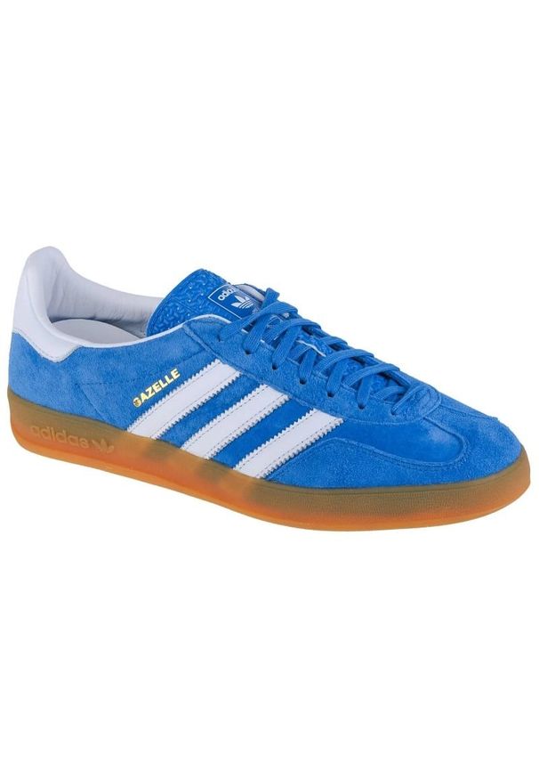 Adidas - Buty adidas Gazelle Indoor H06260 niebieskie. Nosek buta: okrągły. Kolor: niebieski. Materiał: guma, zamsz, syntetyk, skóra. Szerokość cholewki: normalna. Model: Adidas Gazelle