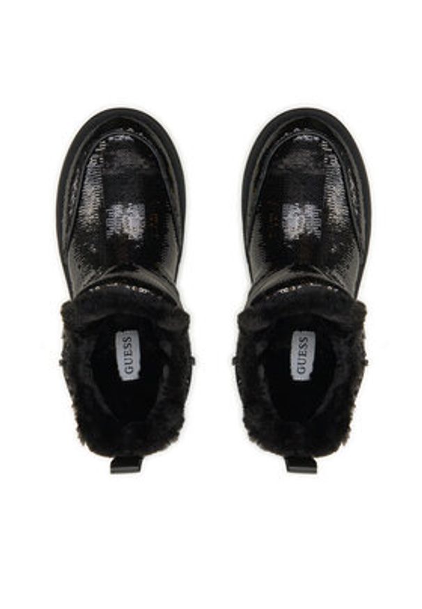 Guess Botki Uniea FLFUNE FAM10 Czarny. Kolor: czarny. Materiał: skóra