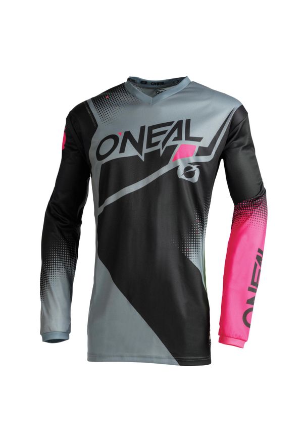 O'NEAL - Damski Jersey MTB O'Neal Women's RACEWEAR V.22 black/gray/pink. Kolor: różowy, wielokolorowy, czarny, szary. Materiał: jersey