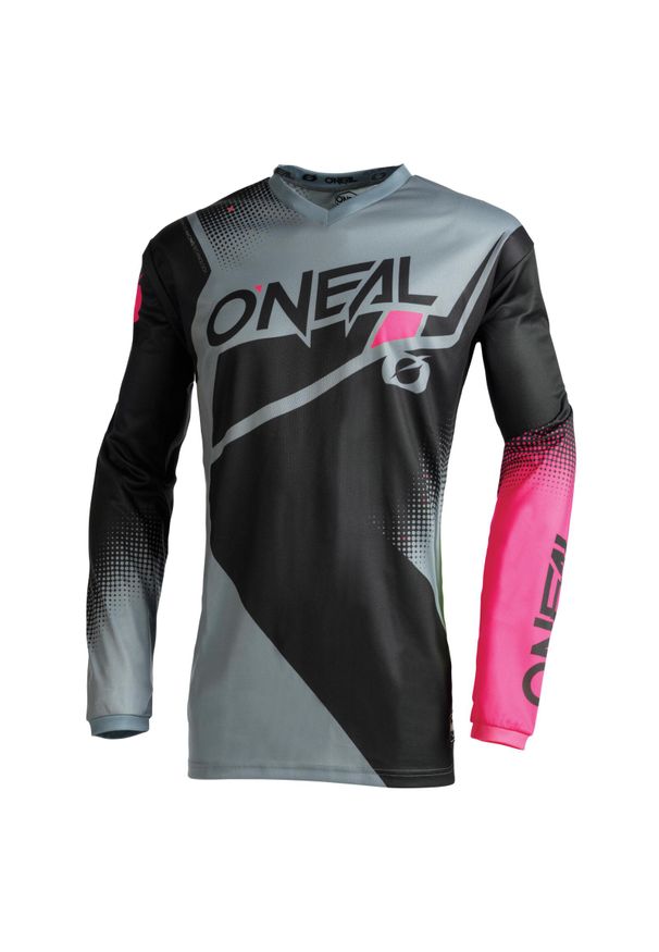 O'NEAL - Damski Jersey MTB O'Neal Women's RACEWEAR V.22 black/gray/pink. Kolor: szary, wielokolorowy, różowy, czarny. Materiał: jersey