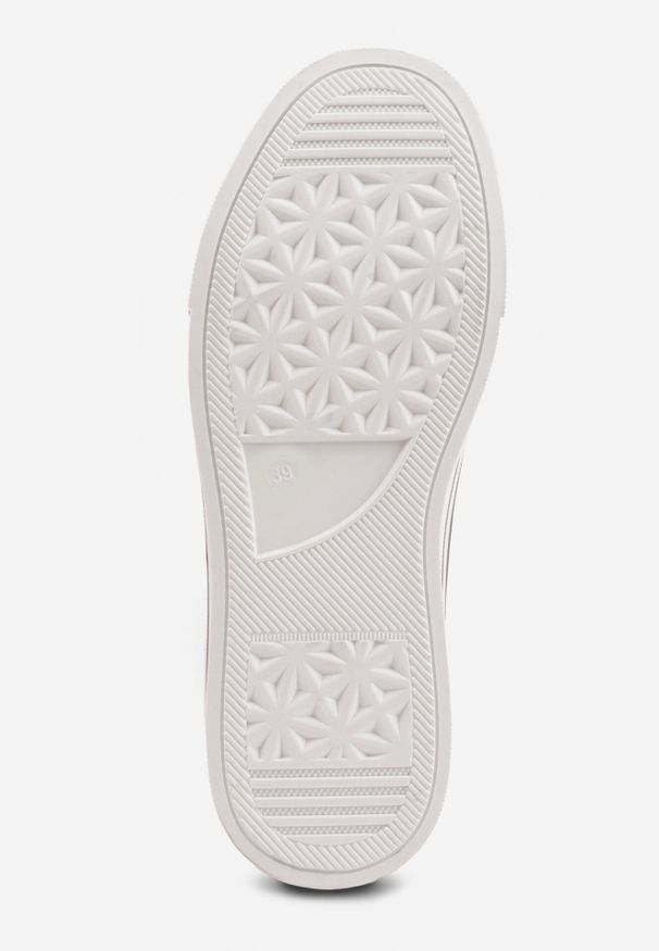 Born2be - Brązowe Trampki na Grubej Podeszwie z Ażurową Cholewką Nalivera. Okazja: na co dzień. Kolor: brązowy. Materiał: skóra, jeans. Szerokość cholewki: normalna. Wzór: ażurowy. Styl: rockowy, casual