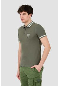 Aeronautica Militare - AERONAUTICA MILITARE Zielone męskie polo Short Sleeve, Rozmiar L. Typ kołnierza: polo. Kolor: zielony #6