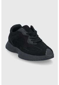 Answear Lab buty kolor czarny. Nosek buta: okrągły. Zapięcie: sznurówki. Kolor: czarny. Materiał: guma. Obcas: na platformie #2