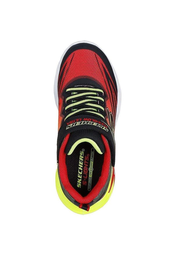skechers - Adidasy Skechers Flex-glow Ultra, Dzieci. Kolor: czerwony. Materiał: materiał