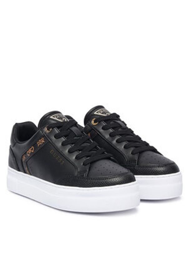 Guess Sneakersy FLTGXL ELE12 Czarny. Kolor: czarny. Materiał: skóra