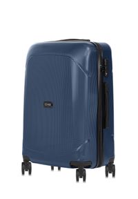 Ochnik - Komplet walizek na kółkach 19'/24'/28'. Kolor: niebieski. Materiał: materiał, poliester, guma #11