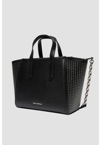 Karl Lagerfeld - KARL LAGERFELD Czarna damska torebka Tote ST. Kolor: czarny. Materiał: skórzane. Styl: casual