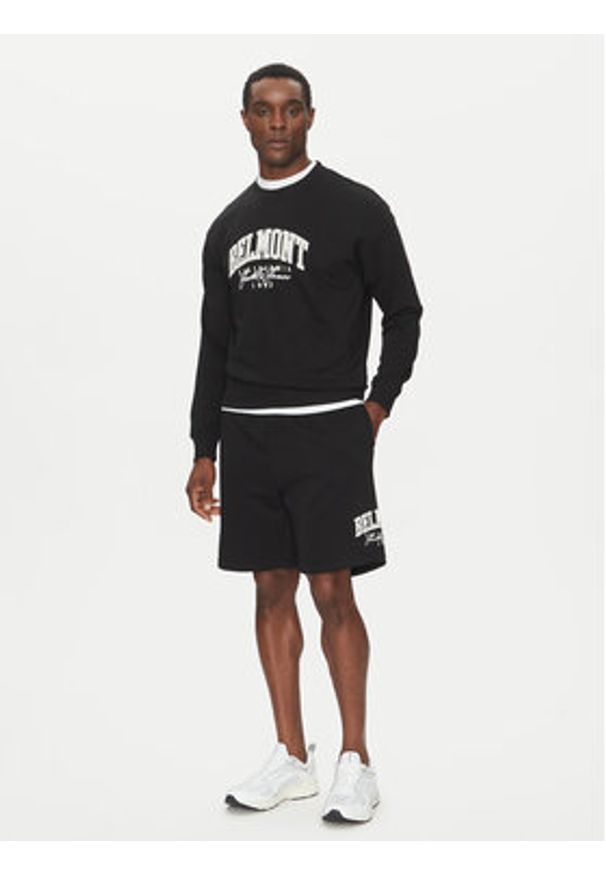 Jack & Jones - Jack&Jones Szorty sportowe Kane Detroit 12268773 Czarny Relaxed Fit. Kolor: czarny. Materiał: bawełna. Styl: sportowy