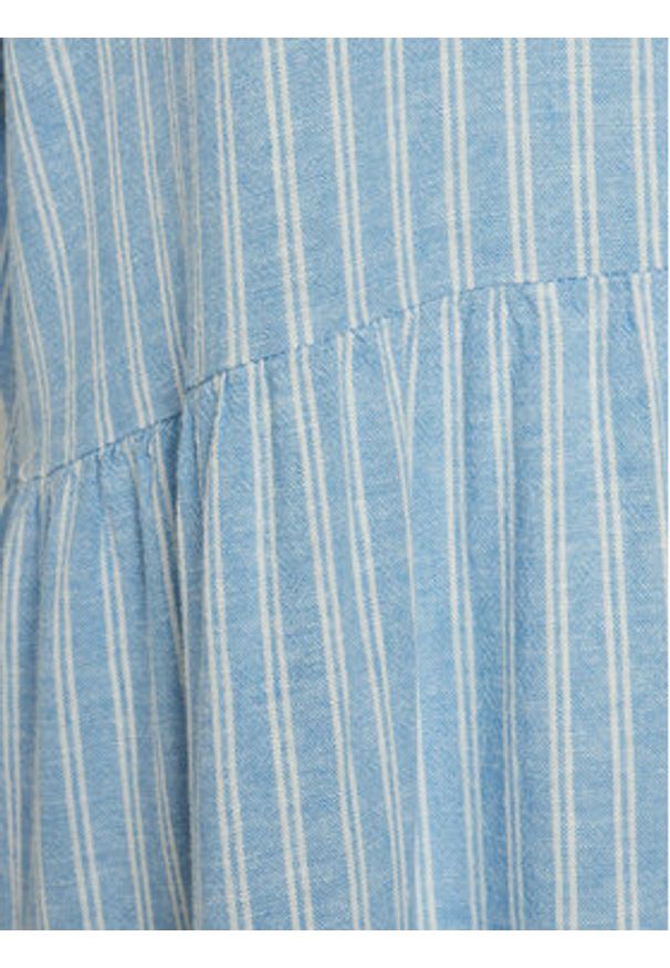 ONLY Carmakoma Sukienka letnia Cartiri 15311976 Błękitny Regular Fit. Kolor: niebieski. Materiał: len, wiskoza. Sezon: lato